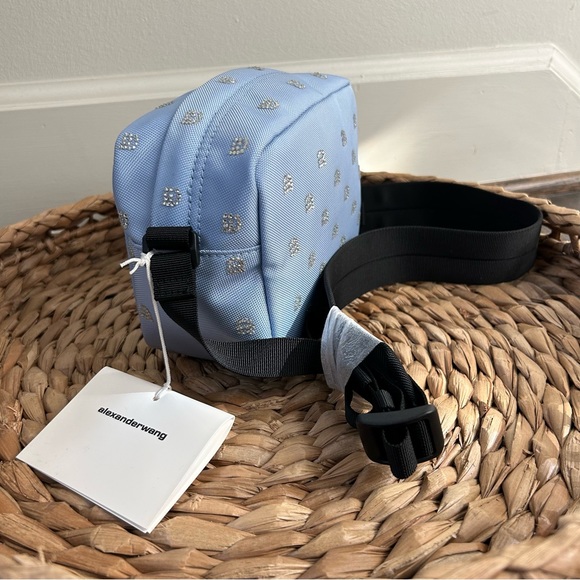 NWT Alexander Wang Blue Wangsport Crystal Detail Camera Bag - Picture 11 of 12